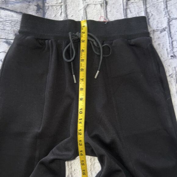 Black Wide Leg Lounge Pants Drawstring Waist Casual Comfy - Picture 11 of 14